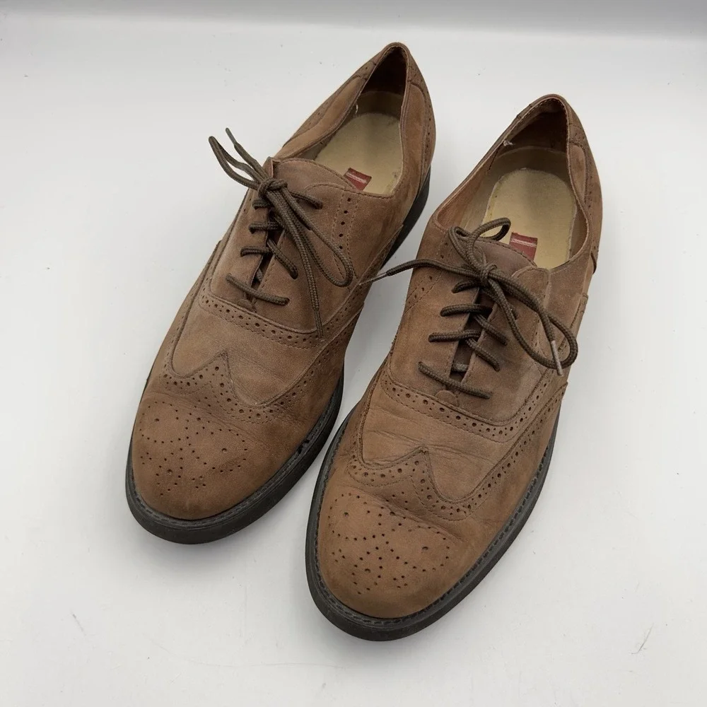 Vtg Rockport‎ Brown Wingtip Oxford Lace Up Mens Size 10.5M